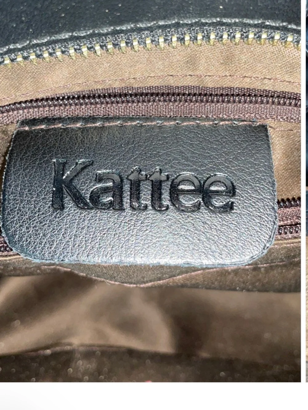 Kattee Black Leather Large Satchel Tote BagLarge